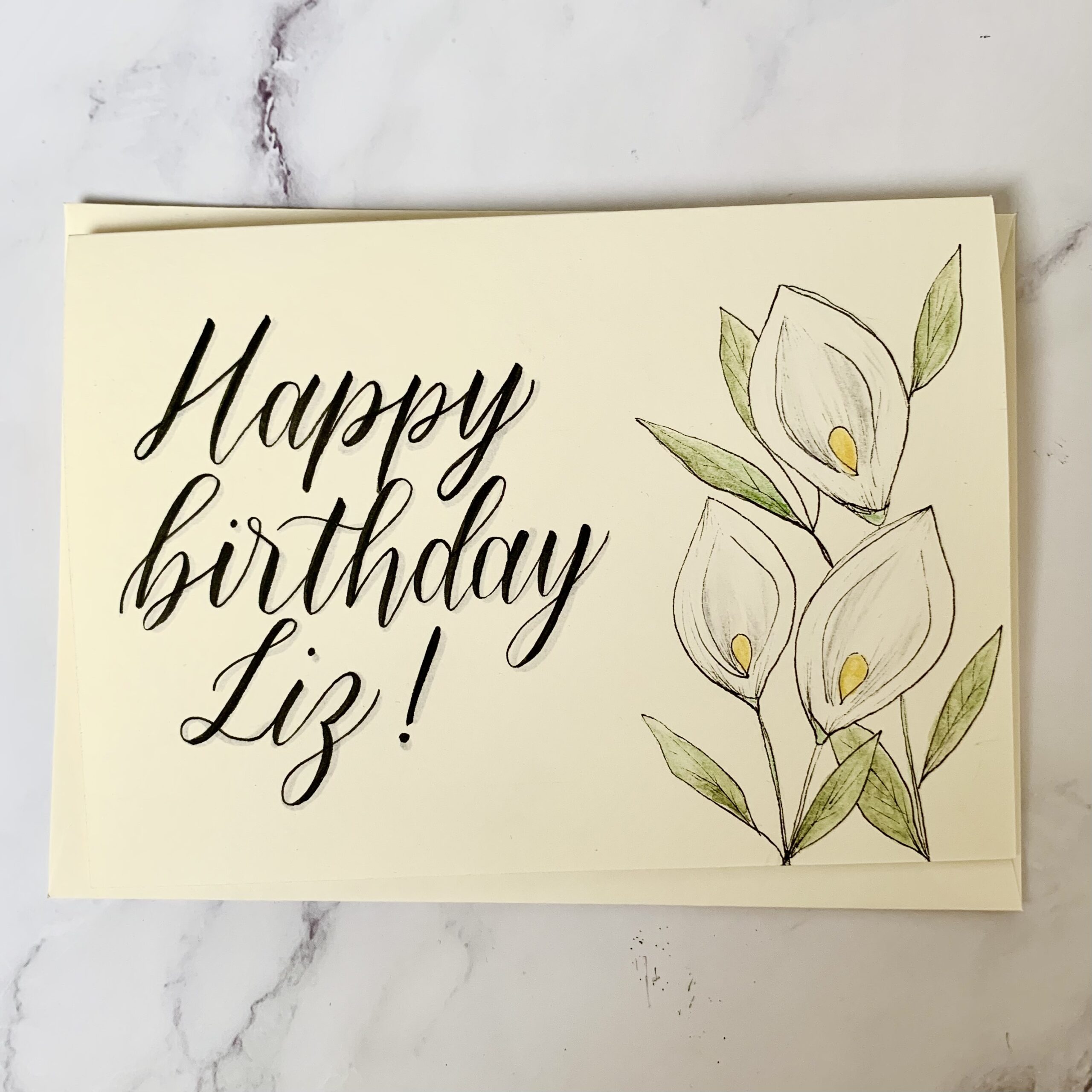 Greeting card - Arum lily  
