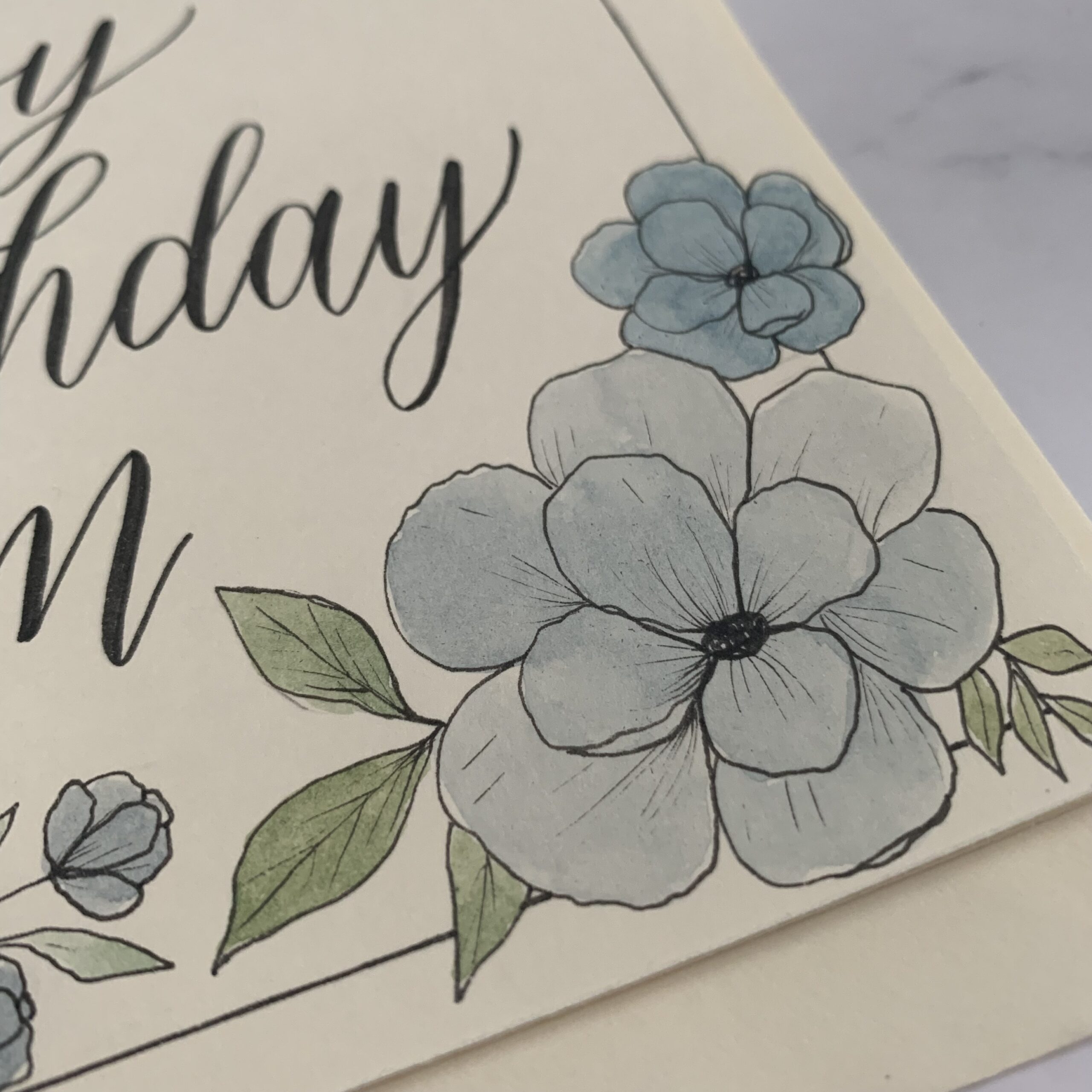 Greeting card - Watercolour florals