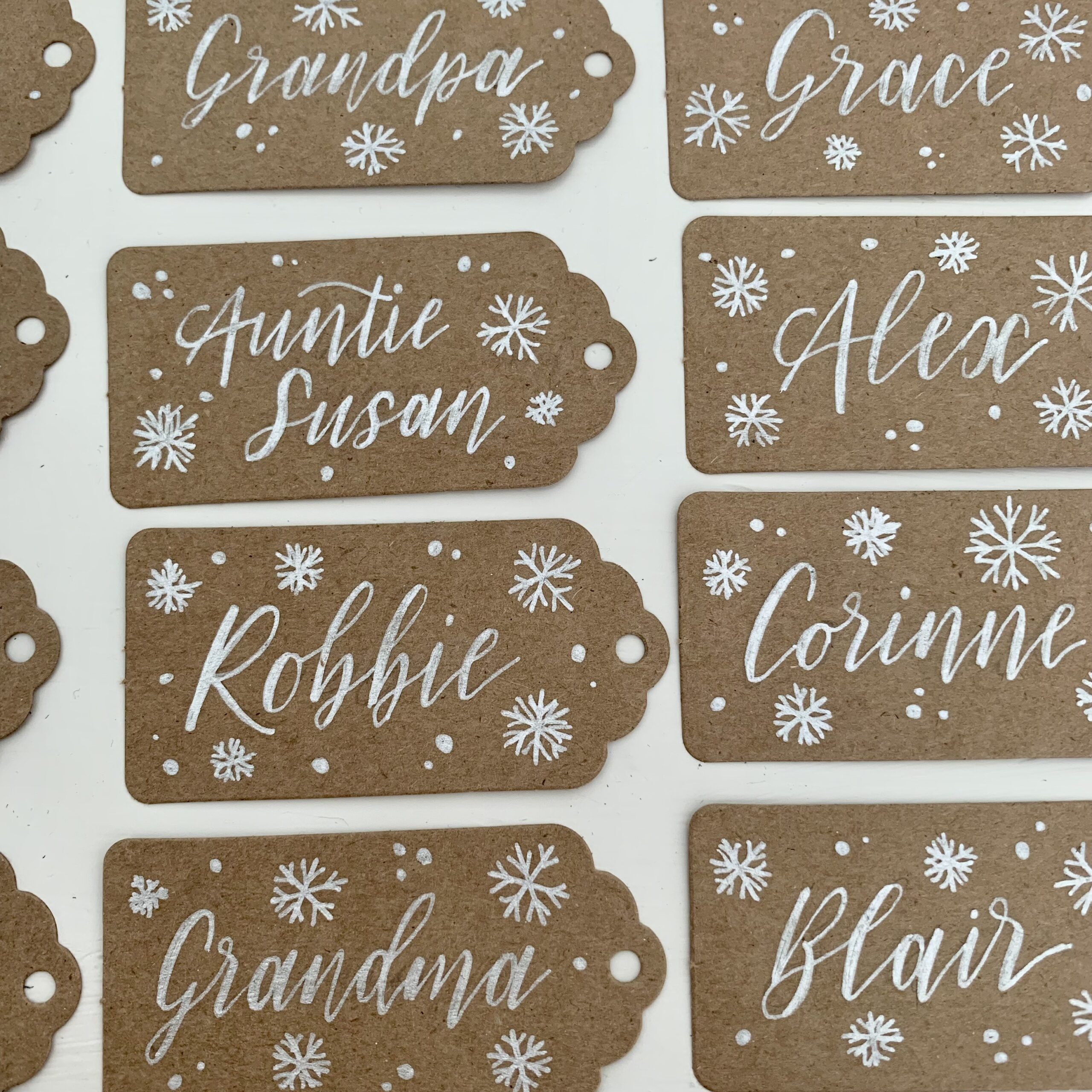 Gift tag - snowflakes